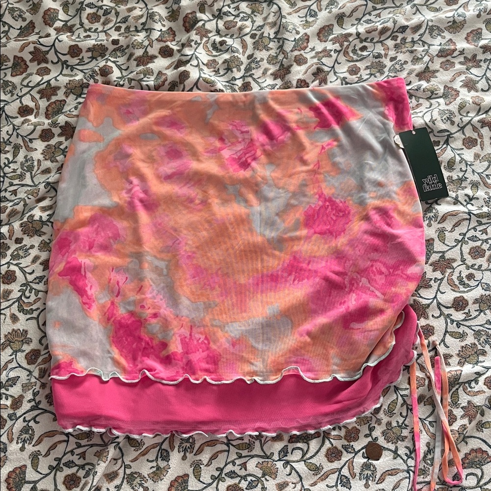 Wild Fable Pink and Orange Skirt